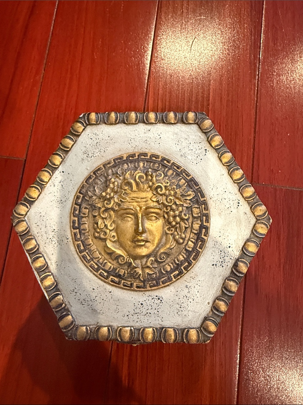Ornate Gold and White Decorative Coasters